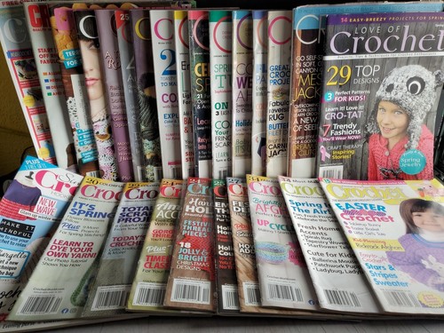 Lot 25 Crochet Magazines Crochet World Mixed Years 2007–2023 Patterns