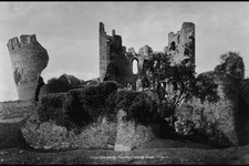 Photo:Ruins of Caerphilly Castle,Leaning Tower,Caerphilly,Wales,1880-1940