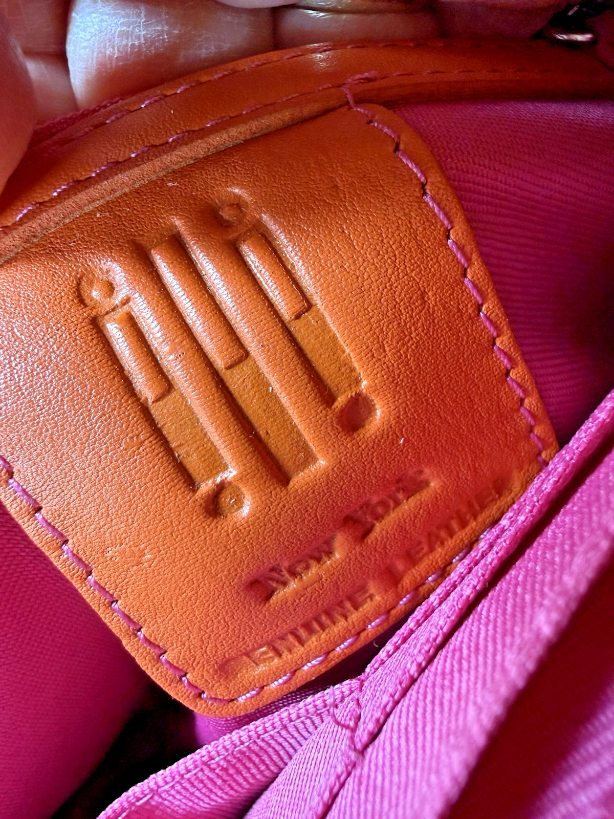 ili NY Leather Multi Colored Block Pattern Women'… - image 6