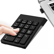 Number Pad Wireless Numeric Keypad Numpad 10 Keys with a 2.4GHz USB Receiver,...