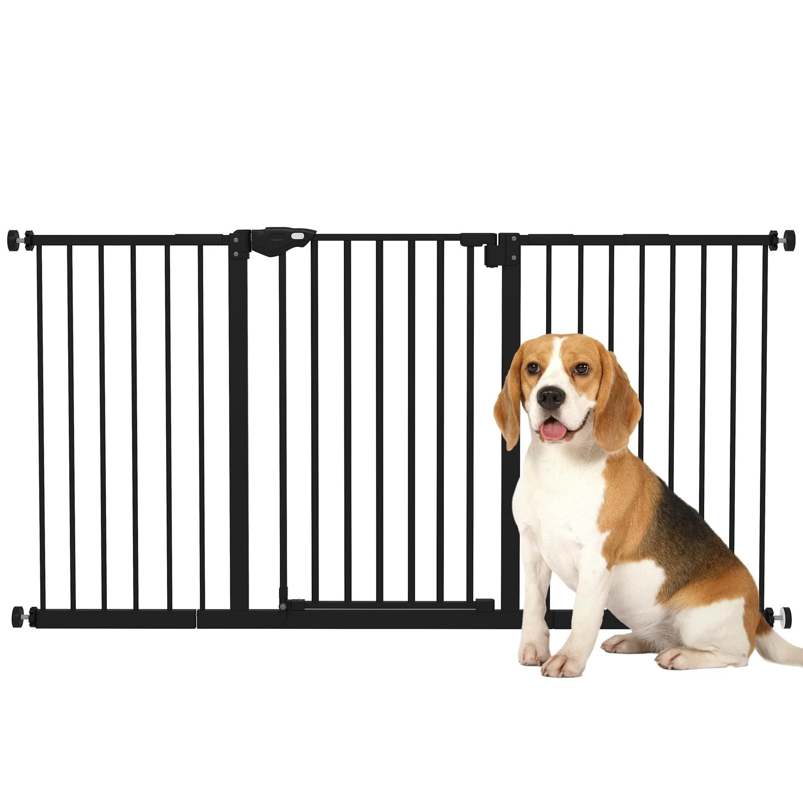 PawHut Dog Gate Stair Gate Pressure Fit Pets Barrier Auto Close for Doorway