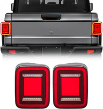 LED Red Lens Tunnel Tail Light Compatible with 2020-2026 Jeep Gladiator JT ONLY