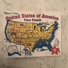 Melissa  Doug United States America Map Large Floor Puzzle 2  X 3  48 Piece