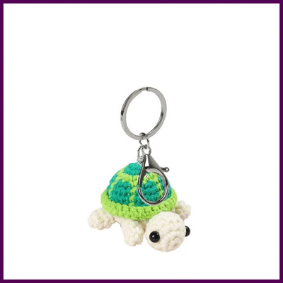 #ad New Cute Little Turtle Car Keychain Mini Turtle Handmade Wool Crochet $8.36