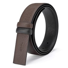 Reversible Genuine Leather Belts without Buckle For Men Belt Strap 34mm Wide ...