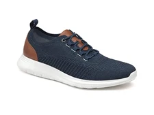 Johnston & Murphy Amherst Knit U-Throat Shoes Navy Blue Men's 10.5 MPN 25-3439