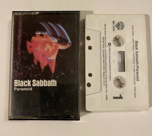 BLACK SABBATH Paranoid Cassette Tape (1971 Warner Bros M5 3104) Ozzy Osbourne