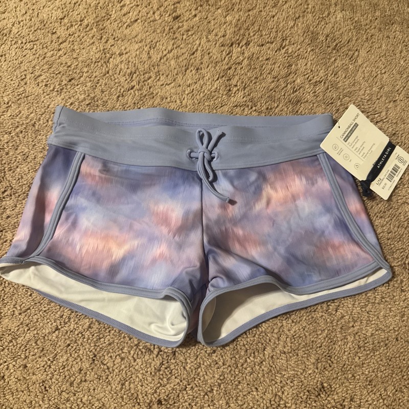 Athleta Girl Swimsuit Size L/12 Cannonball Short Bottoms  Tie Dye