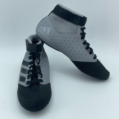 ADIDAS Mat Hog 2.0 Wrestling Shoes Mens 5 Womens 6 Gray Black F99823 Strap