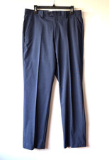  135 Alfani Mens Blue Slim Fit Wrinkle Resistant Stretch Suit Dress Pant 33Wx32L
