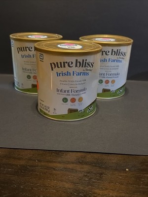 3 New Cans Pure Bliss Similac  Irish Farms Infant Formula 24.7 oz Exp 7/26