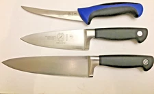Mercer Knife Set:  8" & 6" Chef's Knives, 6" Boning/Utility - Exc Cond