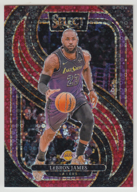 2024-25 Panini Select Lebron James #111 Premier Level Red Disco Prizm /49