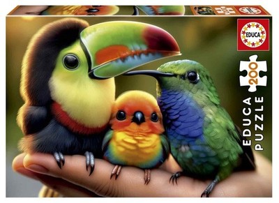 NEW Educa Jigsaw Puzzle 200 Pieces Animals Theme Cute Baby Birds