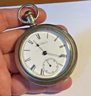Antique Waltham 5037 697 Pocket Watch Roman Dial Sub Seconds Silveroid Case 1890