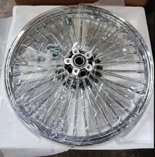 21x2.15 Fat Spoke Chrome Front Wheel Rim For Harley Softail Fatboy Heritage Used