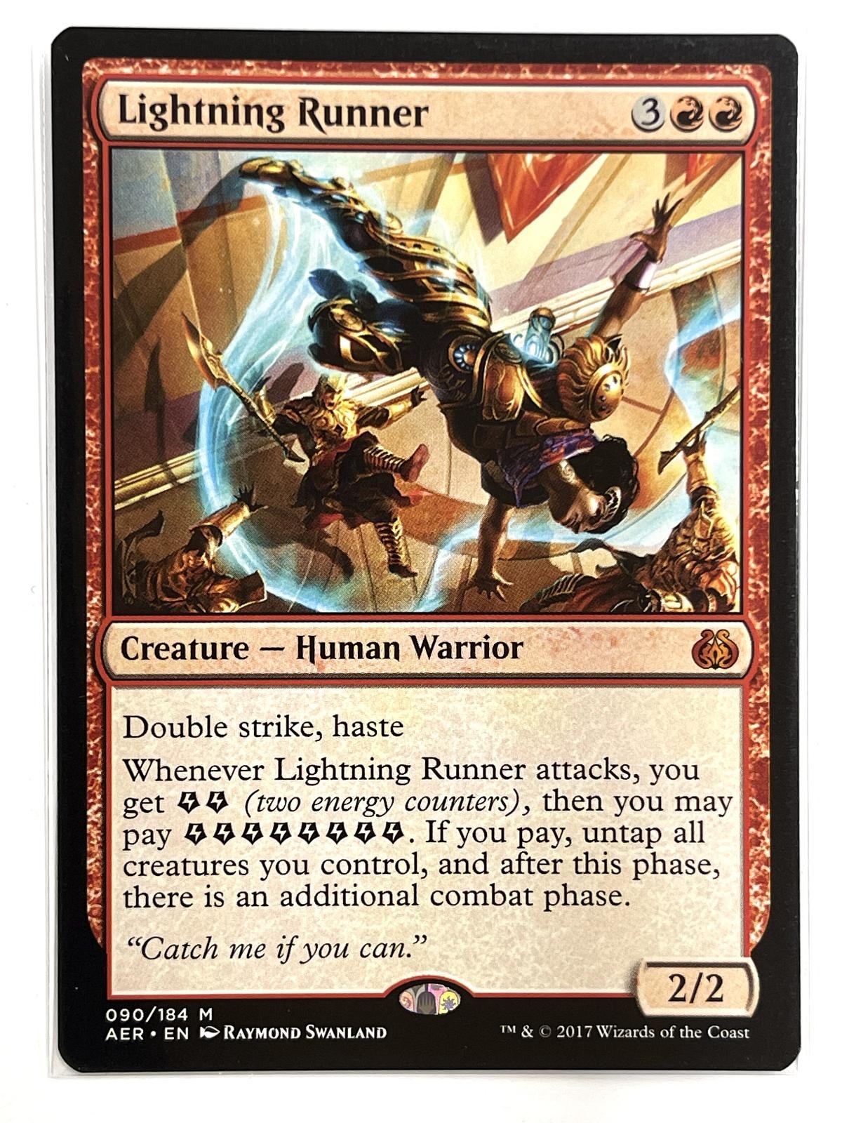 Lightning Runner 90 Mythic Aether Revolt Magic: The Gathering NM