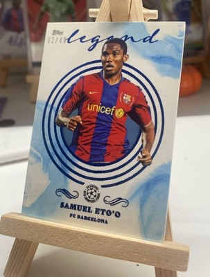 Topps Pearl UCL 2022 Samuel Eto o Legend /49 Numbered / Fc Barcelona