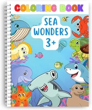 Coloring Pages Sea Wonders Coloring for Kids Ages 3+, 44 Engaging Illustrations