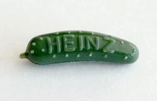 Vintage Heinz Pickle Lapel Pin Advertising Retro Food Green Plastic Hong Kong