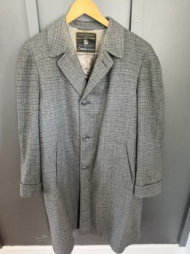 Crombie, Giacca trench uomo vintage Crombie Scozia cashmere lana australiana a quadri