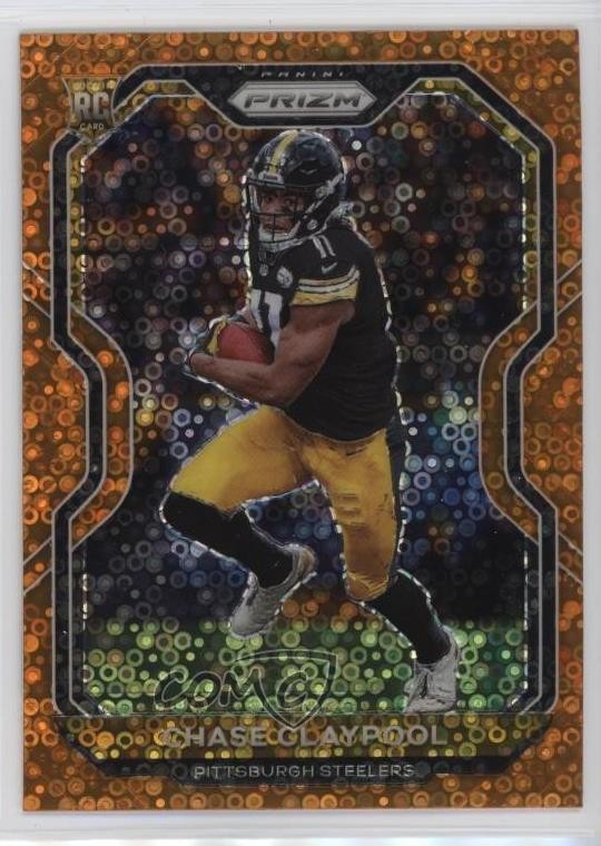 2020 Panini Prizm Rookie Orange Disco Prizm Chase Claypool #392 11sc