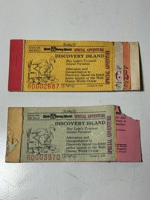 1970s Magic Kingdom 2-Day Ticket Books With Tickets - Discovery Island + More