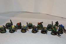 Warhammer 40k - 10 Ork Choppa Boyz, 1 Boy w/ Big Shoota, 1 Nob 22-24 