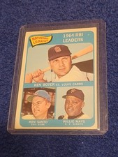 1965 Topps - League Leaders Willie Mays, Ron Santo, Ken Boyer #6