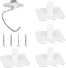 4x Stand Mixer Attachment Holder White Organizer Mount for Flex Edge Beater
