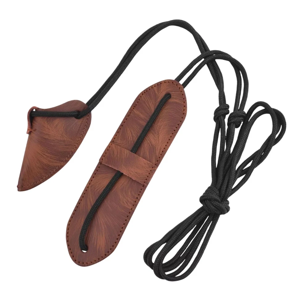 Corda Stringer Per Arco in Cuoio Marrone Per Longbow Ricurvo E Arco Tradizional - Immagine 4 di 4