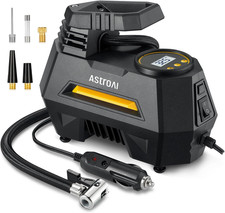 Compressore Aria Portatile Auto 12 Volt CC, Mini Pompa Elettrica per Bicicletta