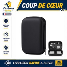 Boîtier de disque dur externe 2,5 pouces Portable Sac Antichoc Rigide Noir