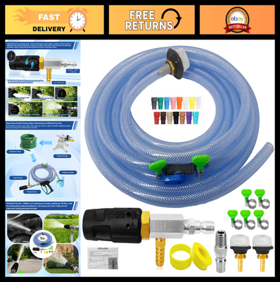 #ad Adjustable Long Range Pressure Washer Nozzle Kit 4 4.5 GPM 15FT Hose Chemical $156.99