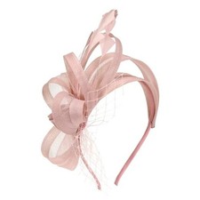Fascinators Hats for Women, Elegant Tea Party Headband Derby Hats for Nude Pink