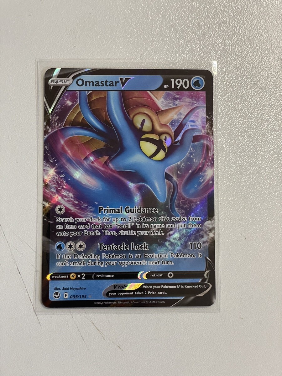 Omastar V 035/195 Holo Ultra Rare Silver Tempest Pokemon TCG NM | eBay