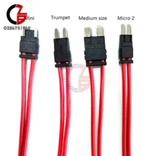 Car Modification ACC Fuse Box Micro Mini Standard Power Socket Fuse Holder 16AWG