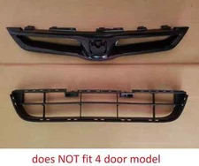 2PC Set 2006-2007 HONDA ACCORD 2dr Coupe Front Bumper Upper & Lower Grille PAIR