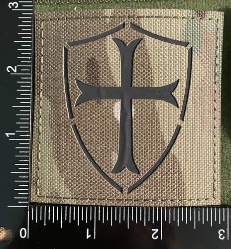 Templar Knight Crusader Holy Shield Jerusalem Christian Cross Hook Loop Patch - Picture 49 of 50