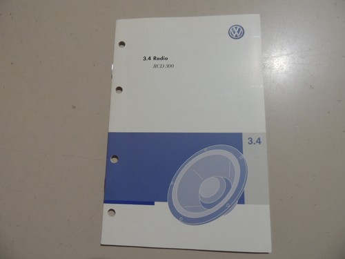 01.2005 VW Radio RCD 300 Bedienungs Betriebsanleitung Bordbuch