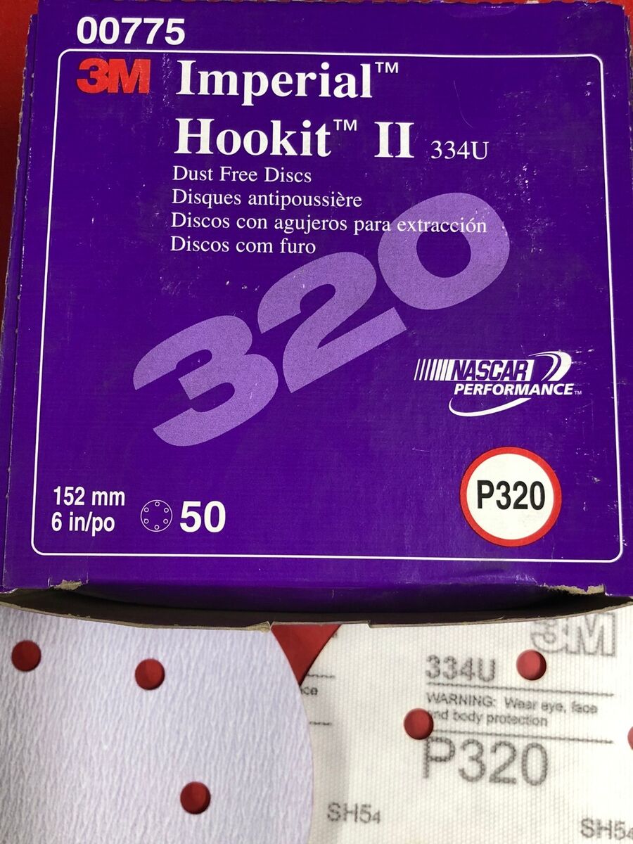 3M 00775 IMPERIAL HOOKIT II 334U DUST FREE 6 3M 00775 IMPERIAL HOOKIT II 334U DUST FREE 6
