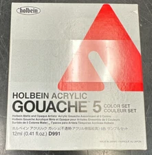 HOLBEIN ACRYLIC GOUACHE 5 COLOR SET 12ML D991