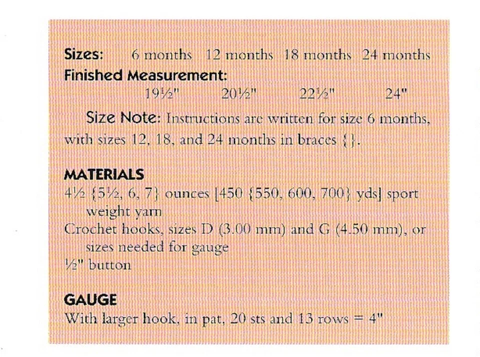 Baby's V-neck Sweater - Fits 6 to 24 mos. - Sport yarn - Crochet Pattern ONLY - Image 2 of 2