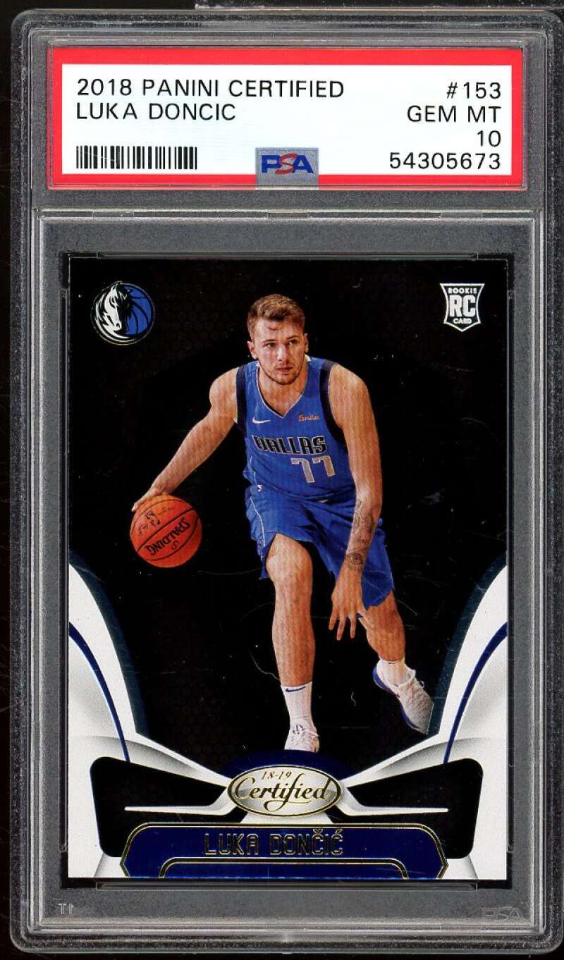 Luka Doncic Rookie Card 2018-19 Panini Certified #153 PSA 10
