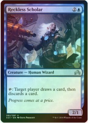 1 x Reckless Scholar - Foil - Shadows Over Innistrad -LP-Magic The Gathering-MTG