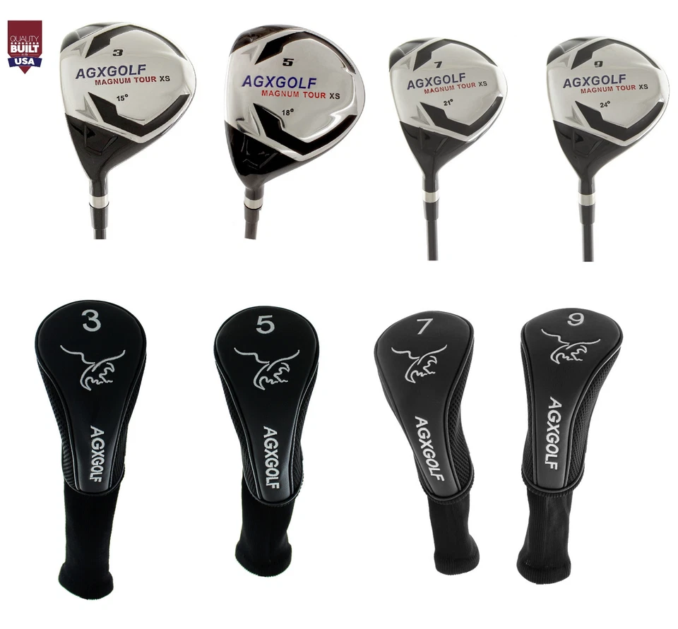 AGX MEN'S MAGNUM XS LEFT HAND FAIRWAY WOODS SET: #3, 5, 7 & 9 GRAPHITE SHAFTS - Image 2 of 2