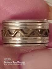 Vtg.sterling Silver Native Band Ring- Sz5