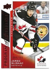 2020-21 UD Team Canada Juniors JARED McISAAC #104 Exclusives Program 084/165