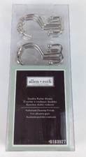 ALLEN ROTH DOUBLE ROLLER HOOKS NEW 12 IN PACK POLISHED CHROME FINISH FREE SHIP