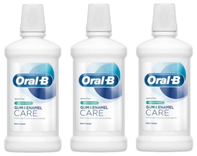 3 x Oral-B Kaugummi und Emaille Pflege Frisch Minz Mundwasser, 500ml